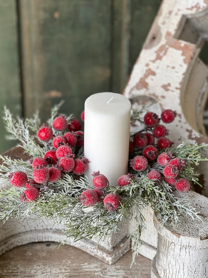 Icy Yule Berry Fir Candle Ring