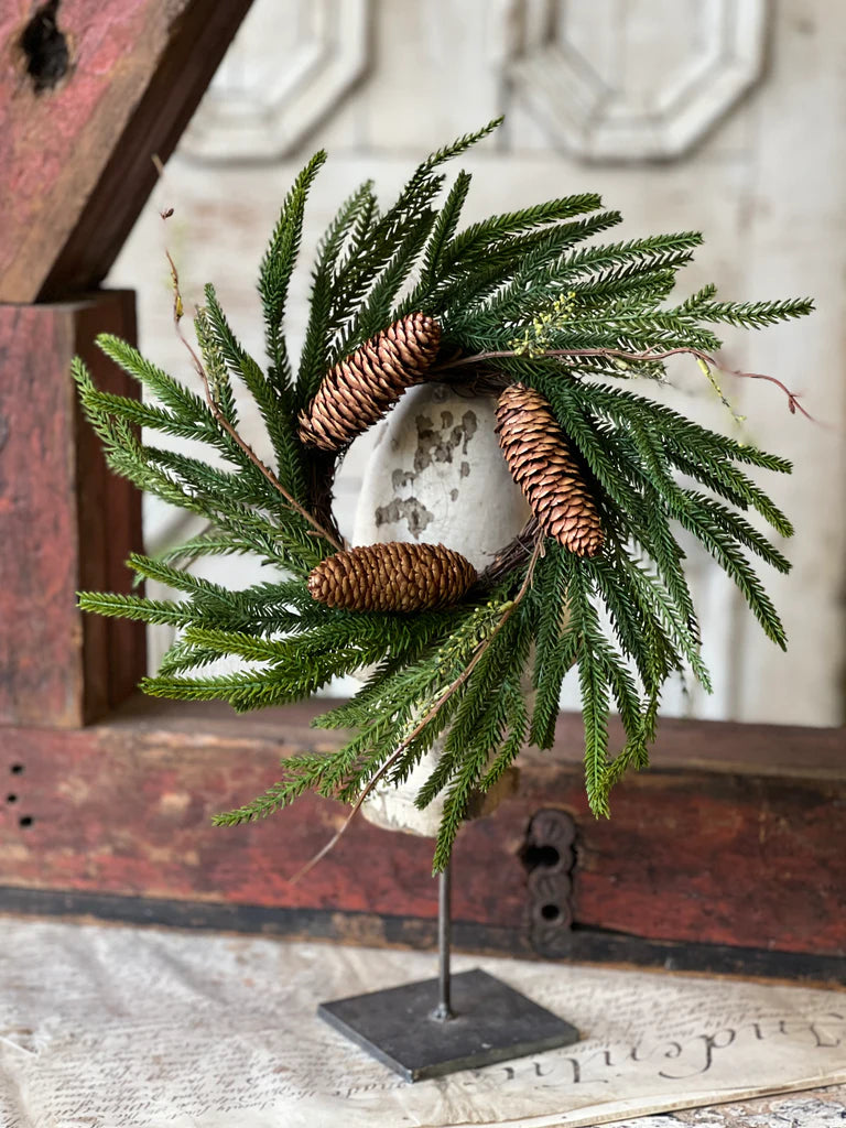 13" Pencil Pine Candle Ring