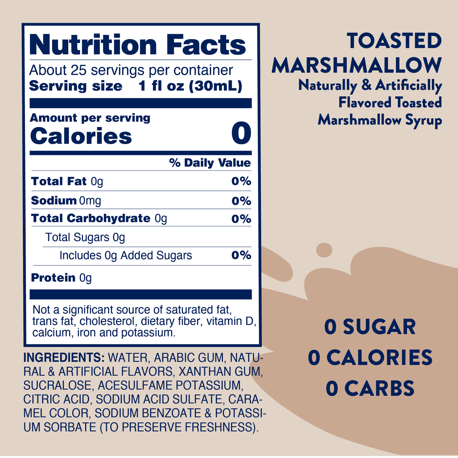 Sugar Free Toasted Marshmallow Syrup