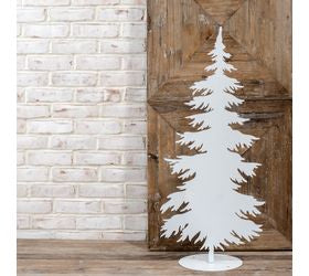 White Tin Glitter Tree