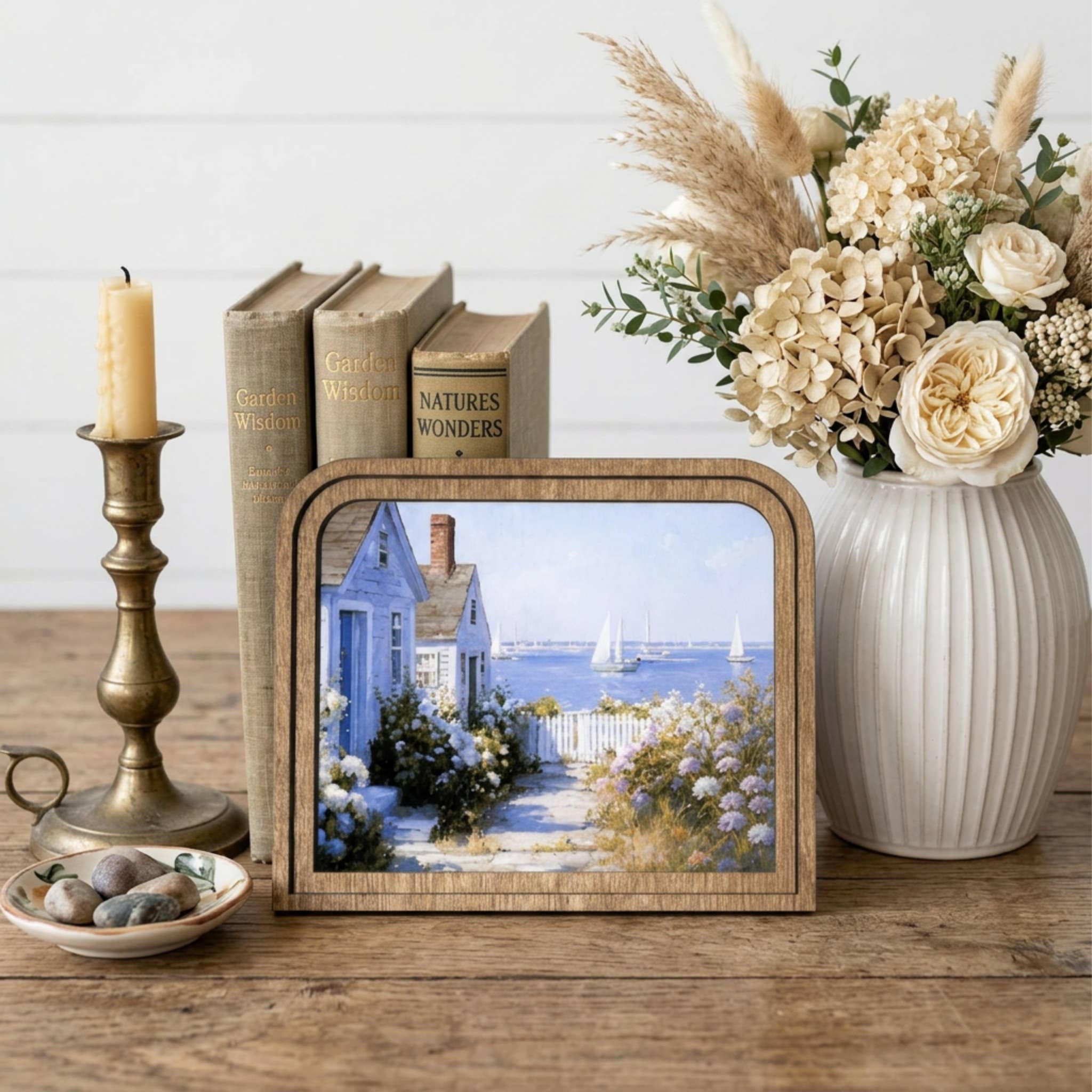Landscape Arch Frame Pumpkin Field Autumn | Wood &amp; Canvas