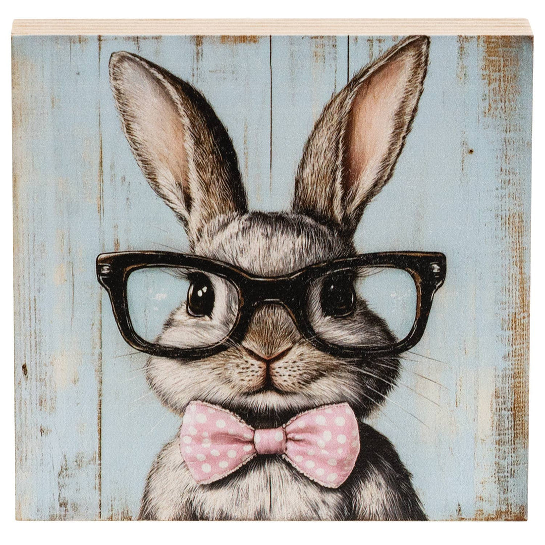 Bunny In Black Specs Block