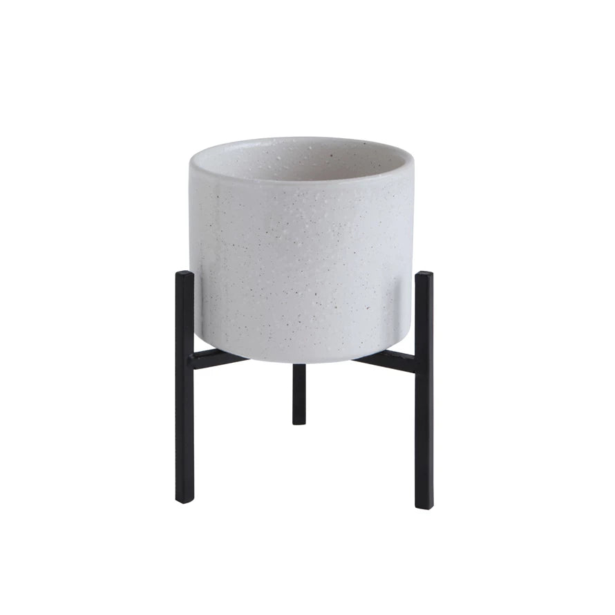 Stoneware Planter w/ Stand