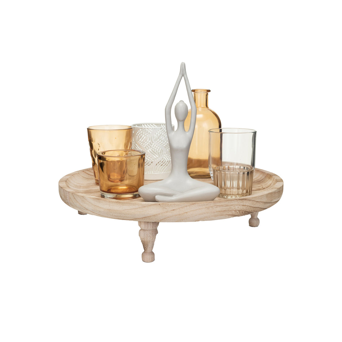 Footed Tray w/ Tealight Vases