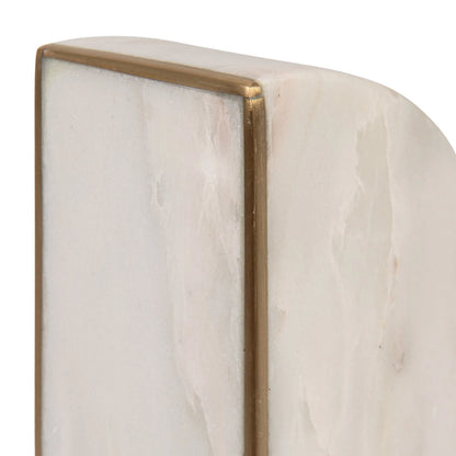 Marble Bookends with Gold