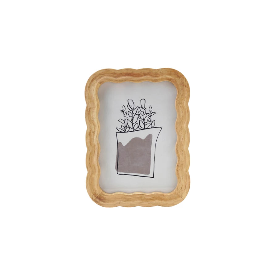 Scalloped Wood Frame