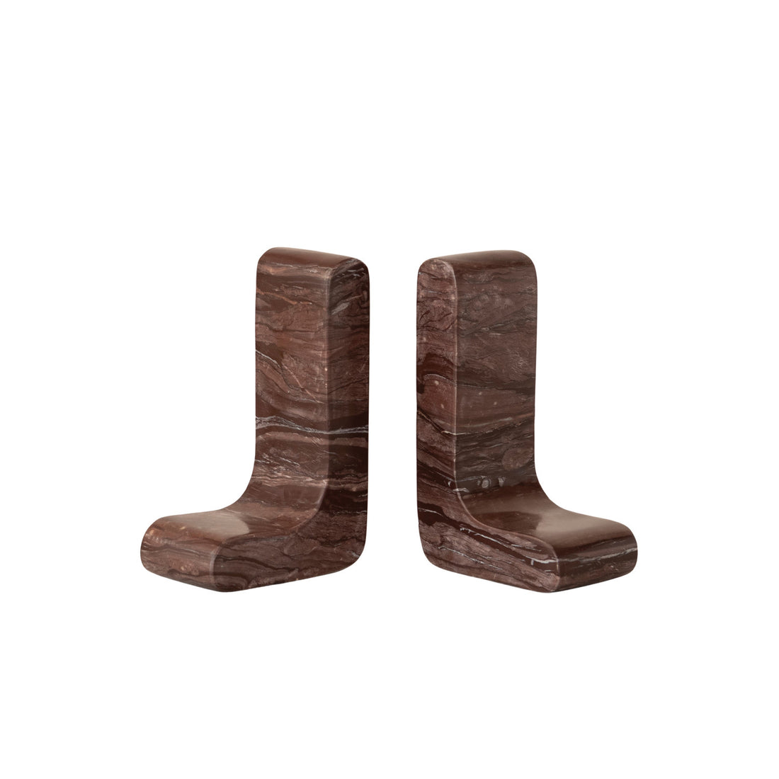 Chocolate L-Shaped Bookends