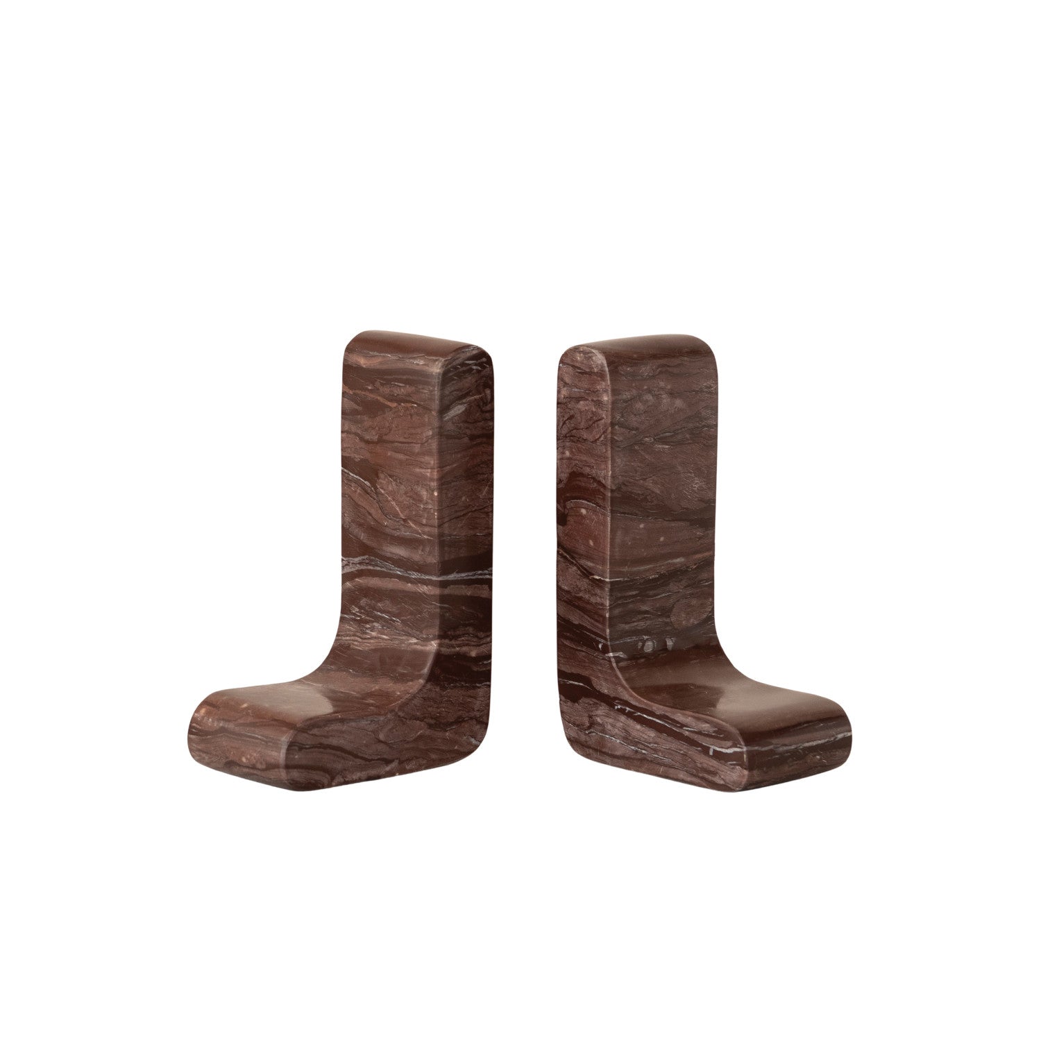 Chocolate L-Shaped Bookends