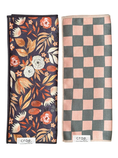 Evermore/Matilda: 2 Double Sided-Hand Towels