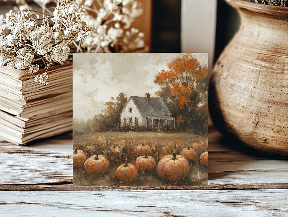 Insert Pumpkin Farmhouse for Square Frame