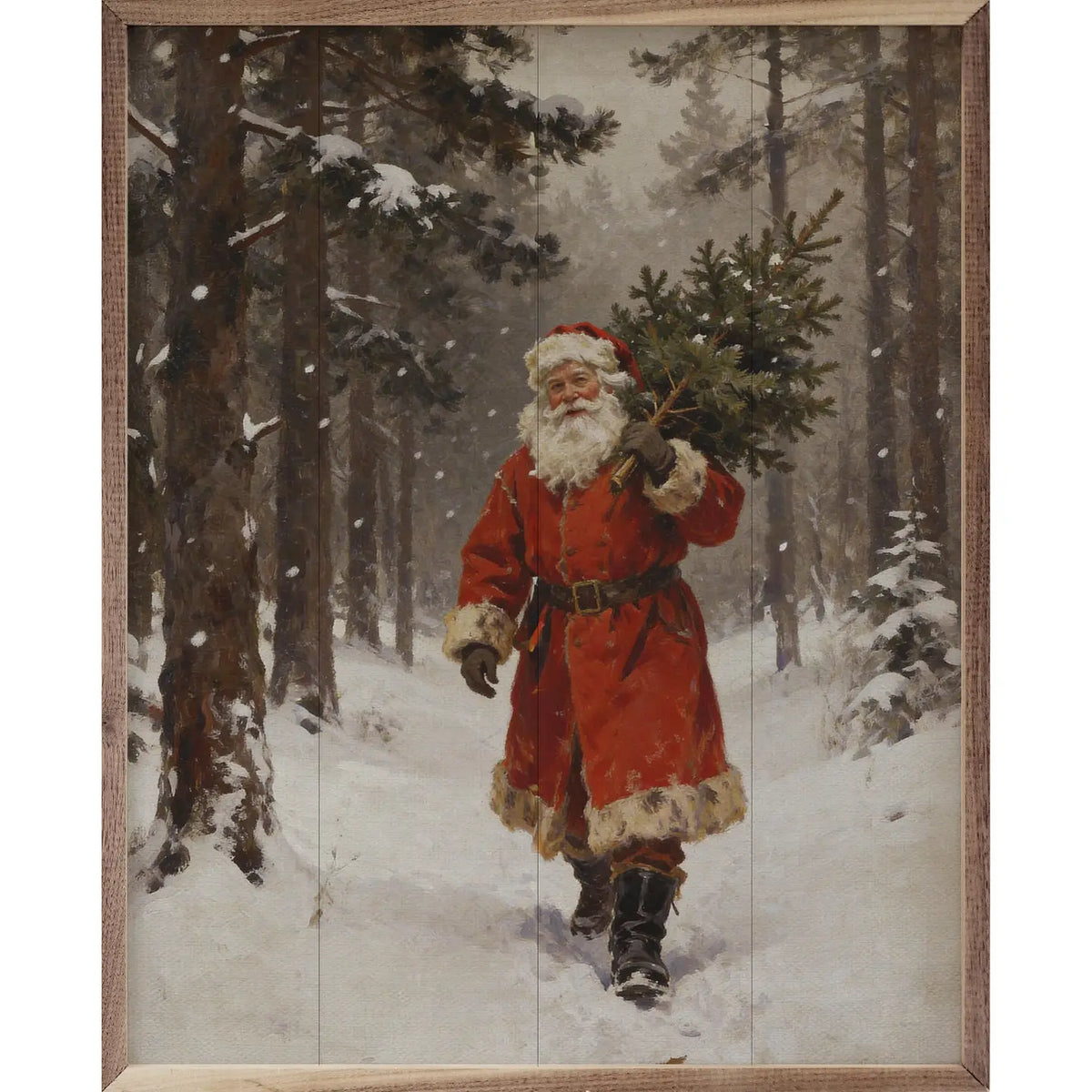 Santa Claus through the Pines