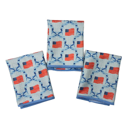 Mighty Mini Towel (Set of 3) Reversible - Flag Ribbon