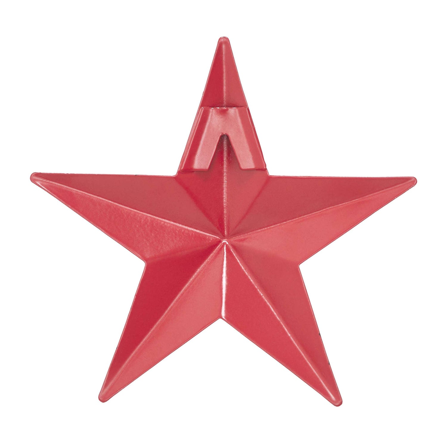 Metal Star Speckled Barn Red Distressed 4x4