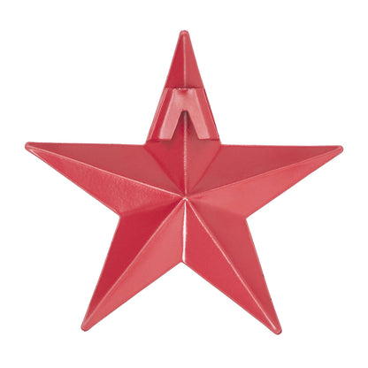 Metal Star Speckled Barn Red Distressed 4x4