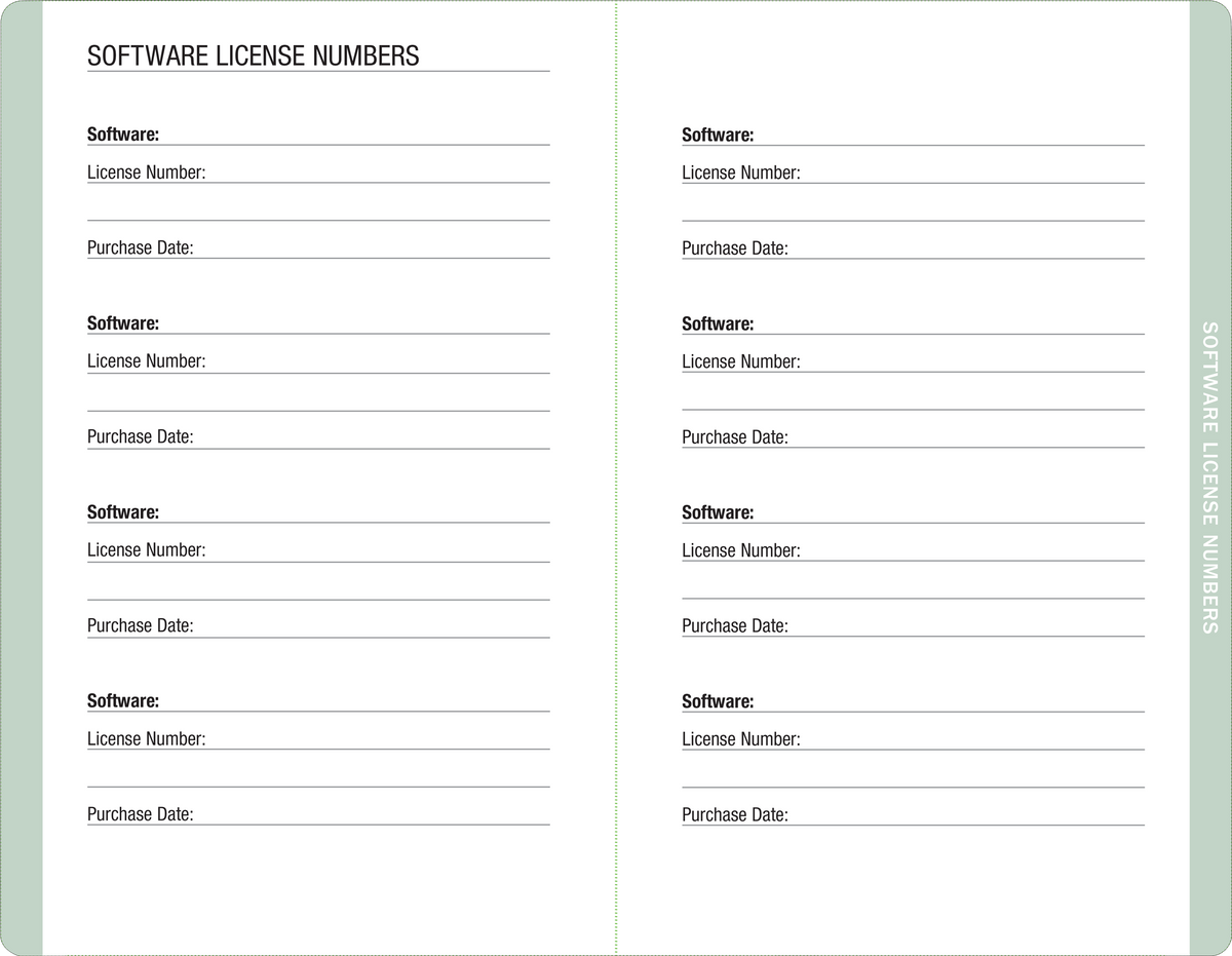 Eucalyptus Internet Address &amp; Password Logbook