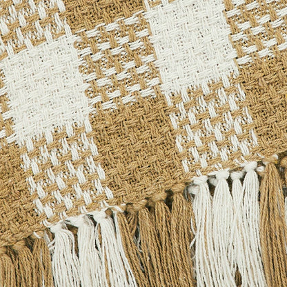 Golden Wheat Heritage Check Throw