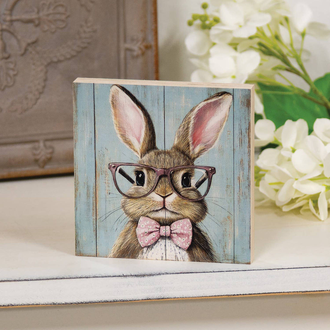 Bunny In Pink Specs Block