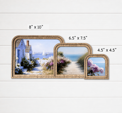 Landscape Arch Frame Pumpkin Field Autumn | Wood &amp; Canvas