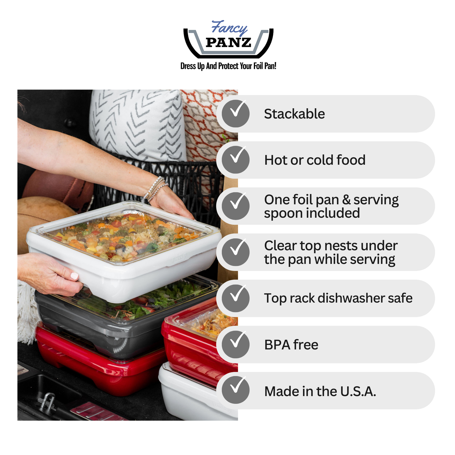 Premium Set - Pan Frame w/ Lid &amp; Hot or Cold Gel Pack - Red