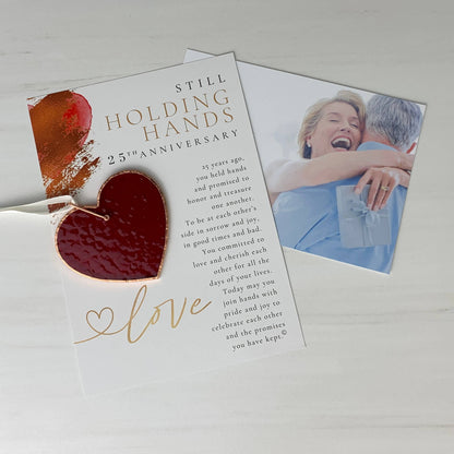25th Anniversary Gift: USA Made Glass Anniversary Heart 7732