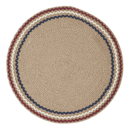 Red White Blue Ric Rac Placemat 14 Inch Diameter
