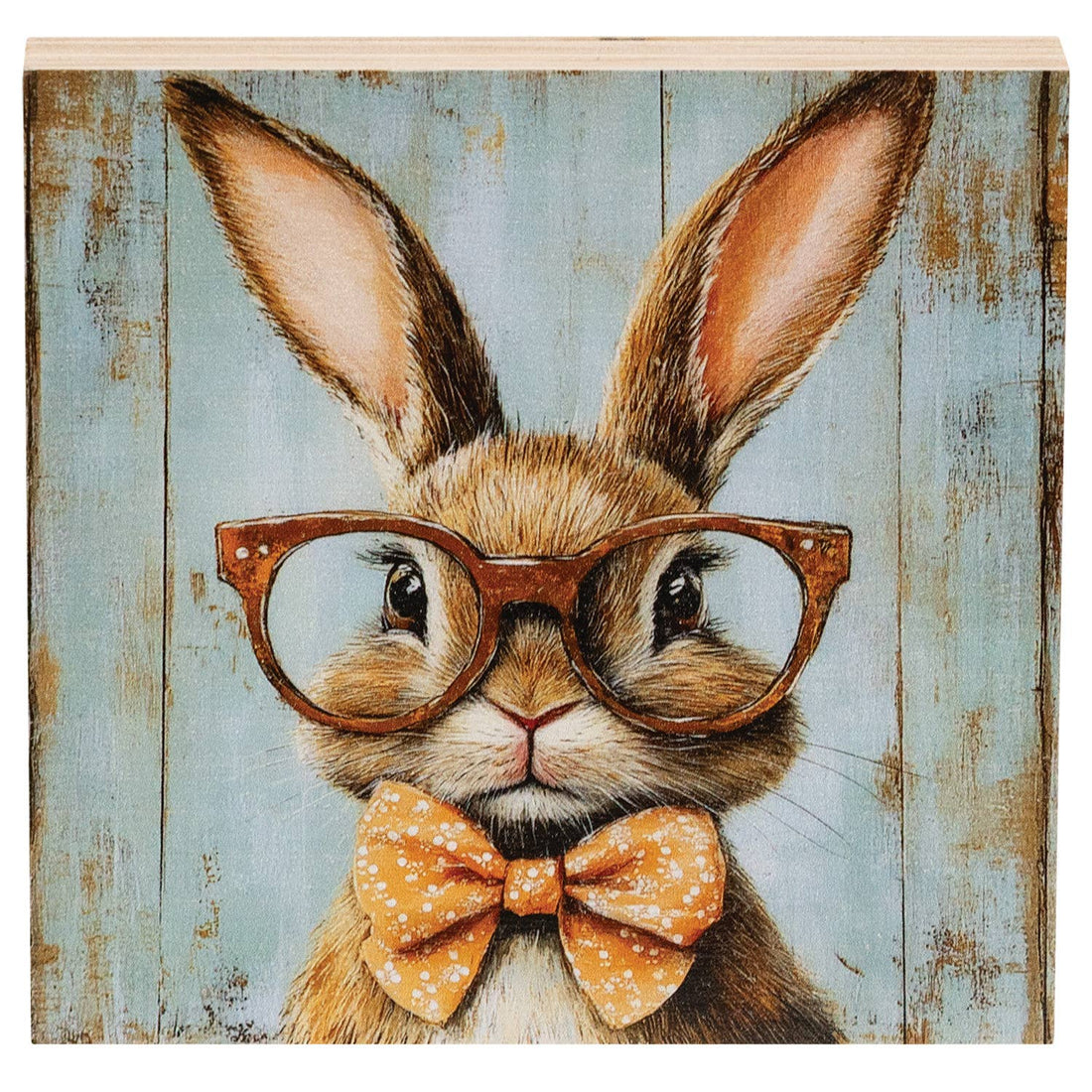 Bunny In Red Specs Block