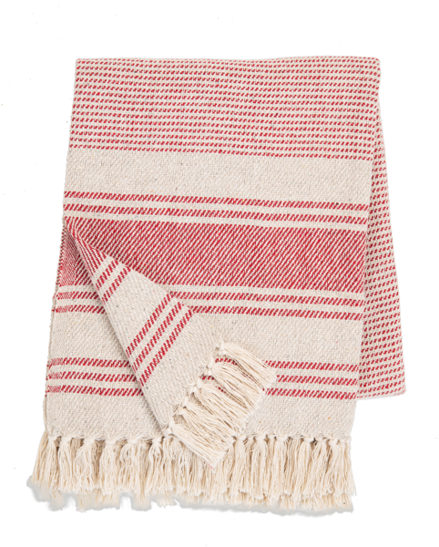 Red Stripe Throw