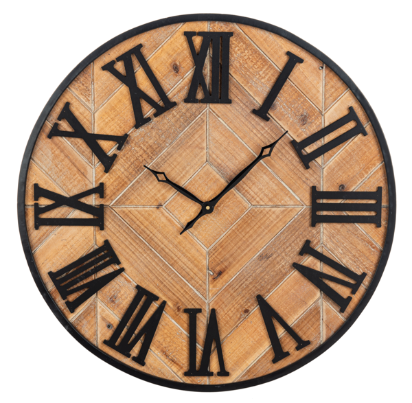 Wood Roman Numeral Clock