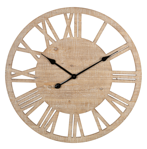 Whitewash Wood Clock