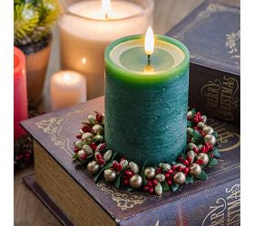 Red/Gold Berry Candle Ring