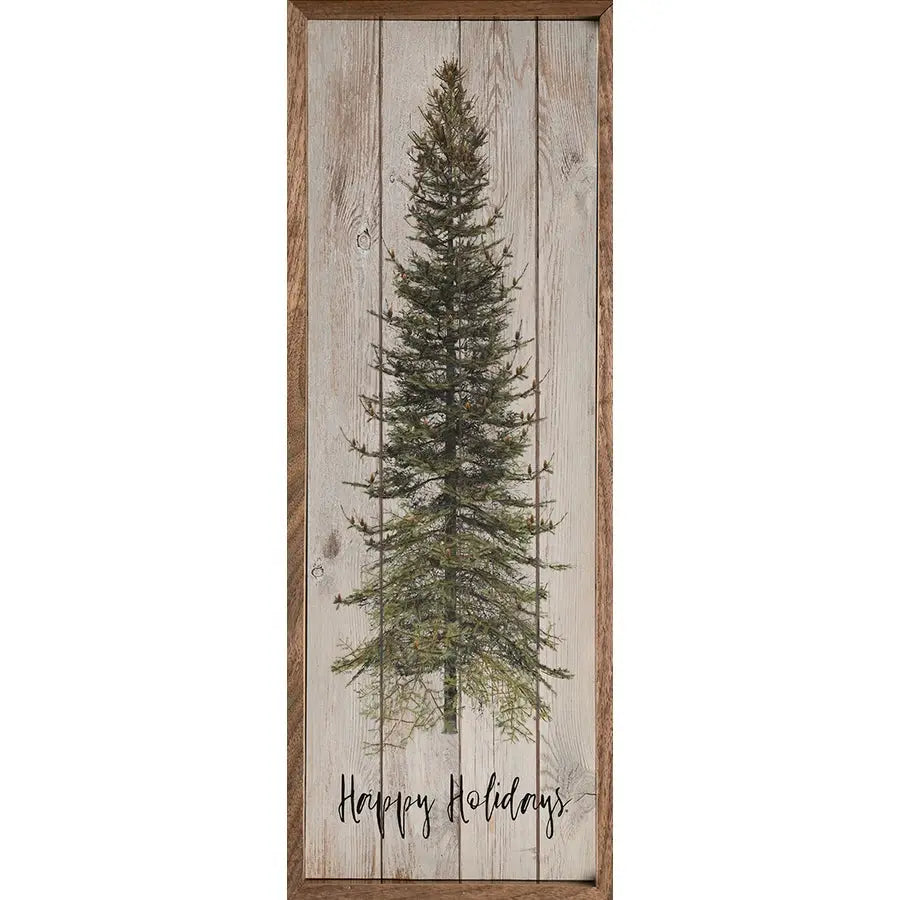 Happy Holidays Skinny Tree
