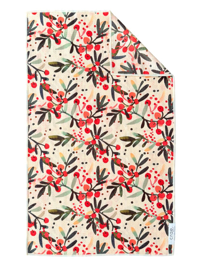 Kiss Me Under The Misletoe: Double-Sided Hand Towel