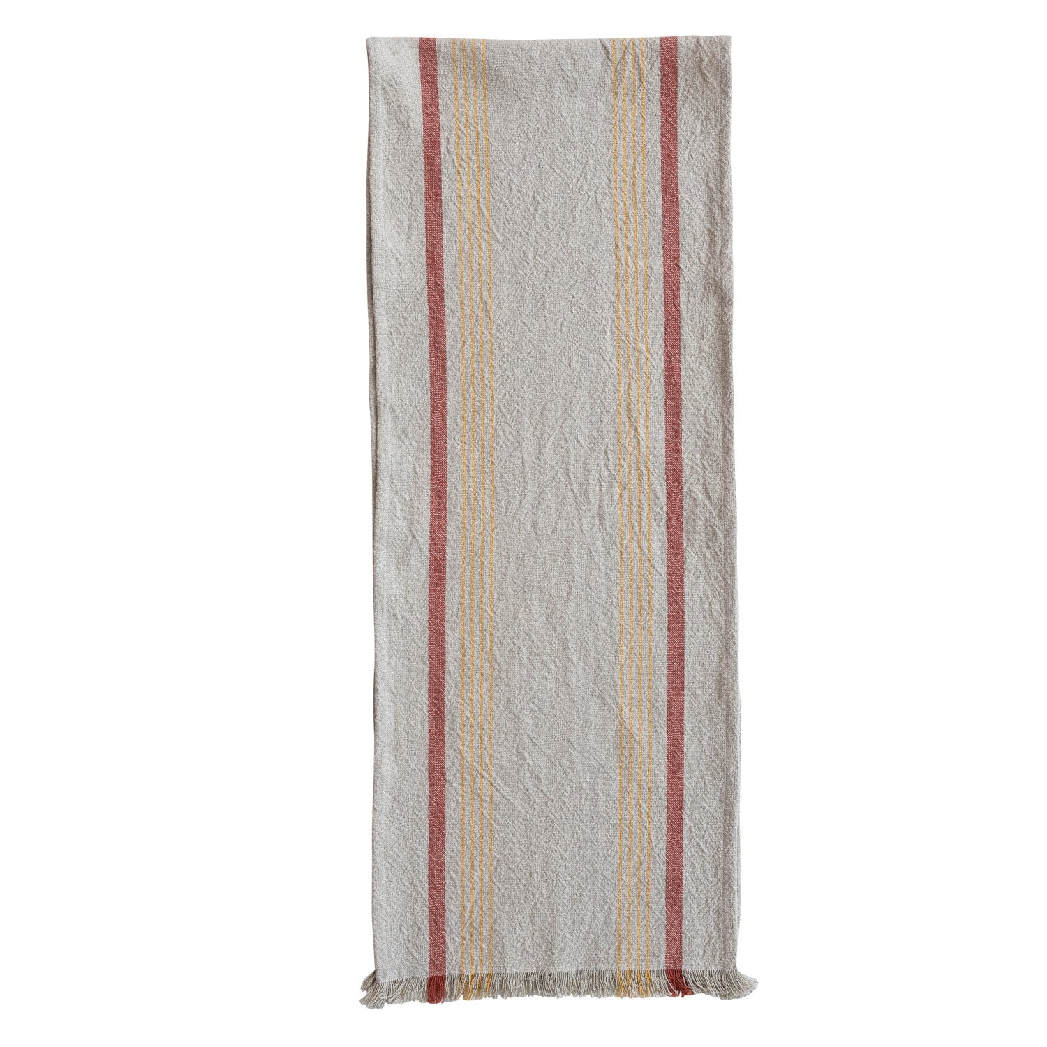 Striped Fringe Table Runner