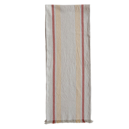 Striped Fringe Table Runner