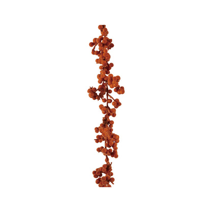 Flocked Orange Ball Garland