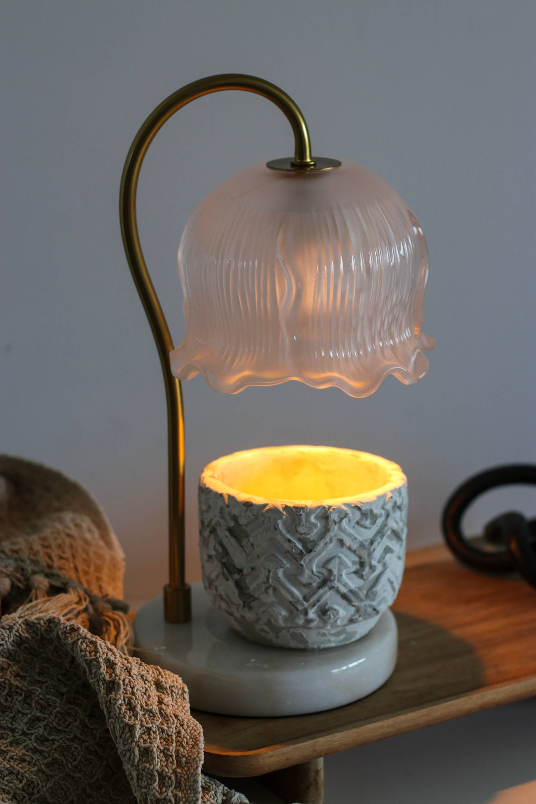 Glass, Electric Candle Warming Lamp