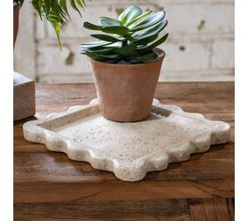 Cement Scallop Tray