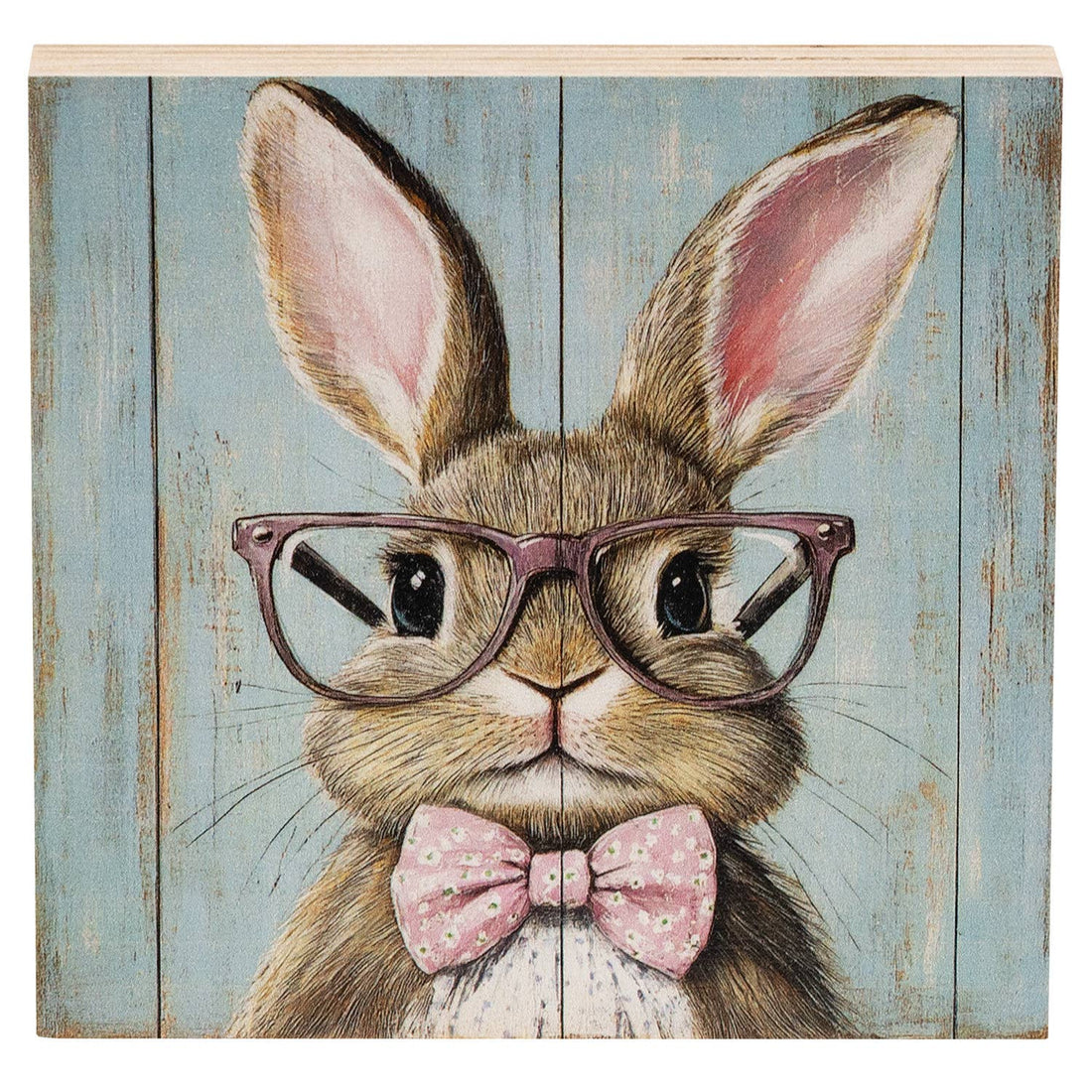 Bunny In Pink Specs Block