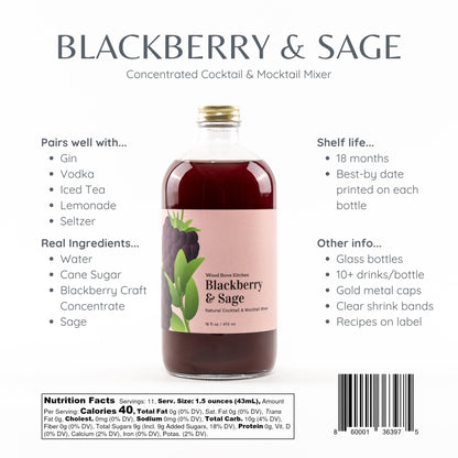 Blackberry &amp; Sage Cocktail Mixer and Mocktail Mixer