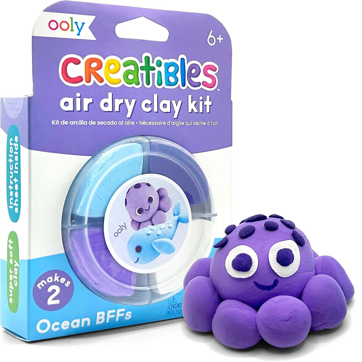Creatibles Air Dry Clay Kit - Ocean BFFs - Set of 4 Colors