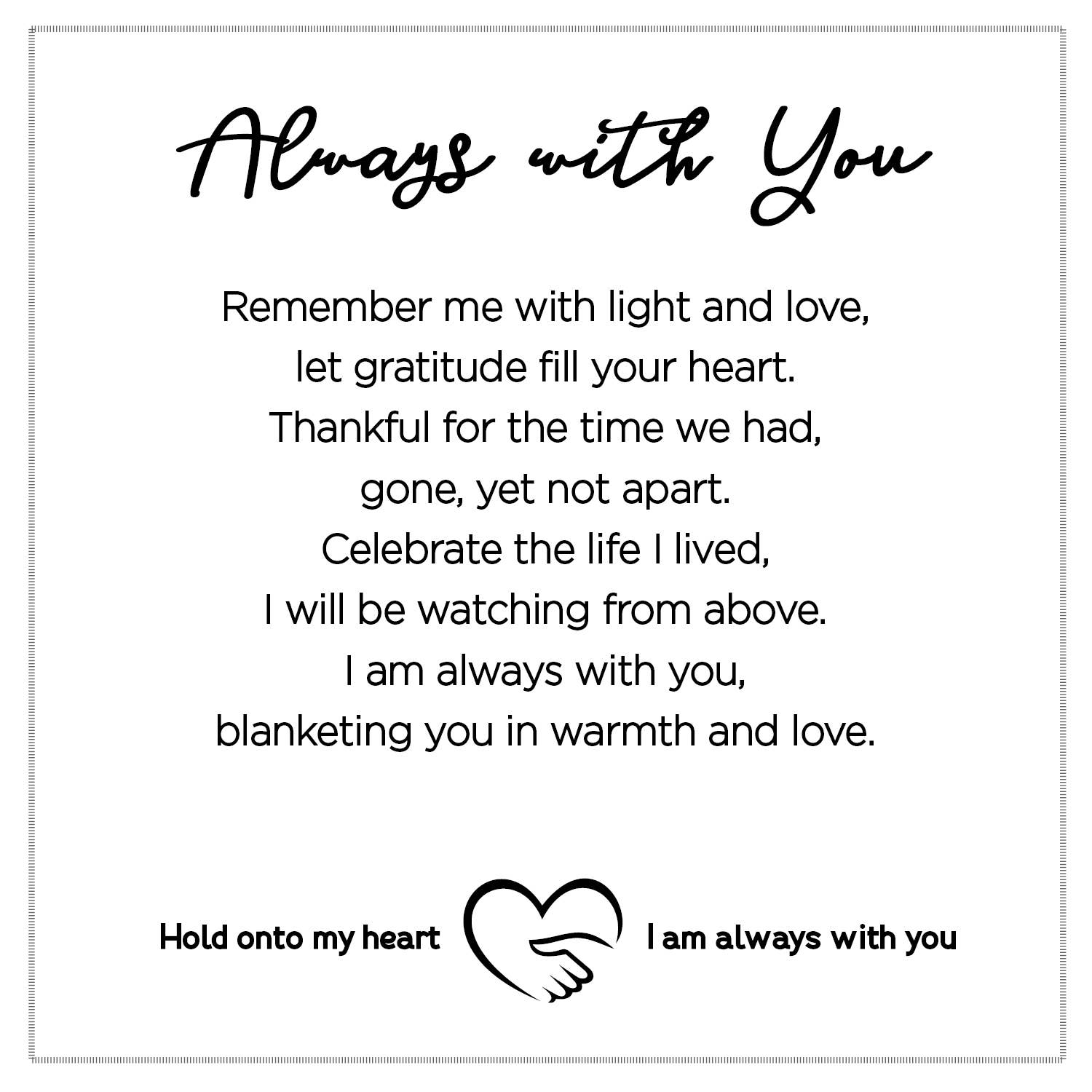 Softly Said Sympathy Blanket: Always With You Sentiment