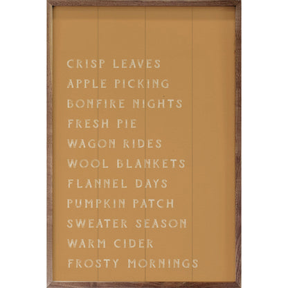 Autumn Activities List Gold