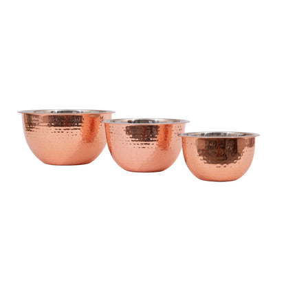 Copper Steel Bowls - Set