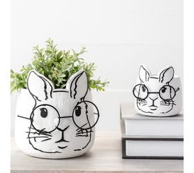 Eyeglass Bunny Planter