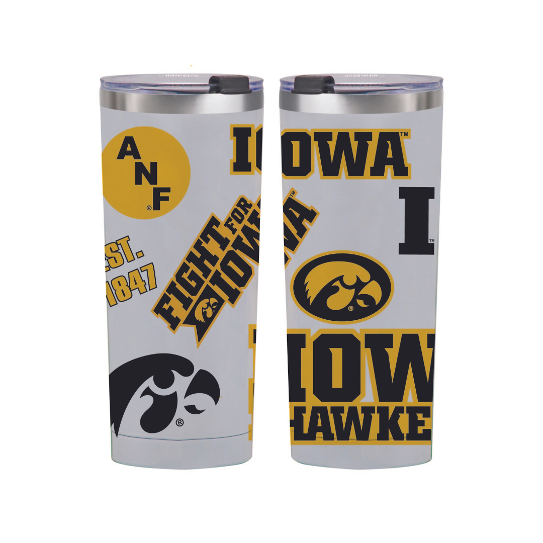 24oz Iowa Hawkeyes Medley Tumbler