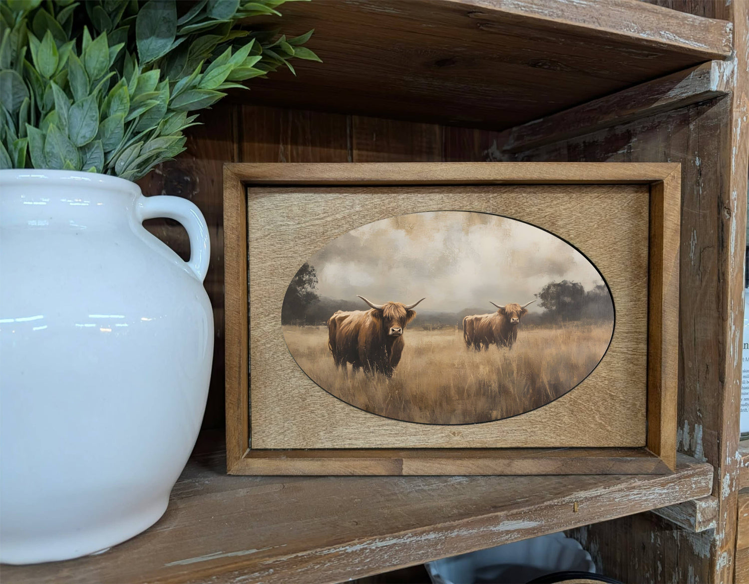 Box Framed Canvas Art Meadow Highlands