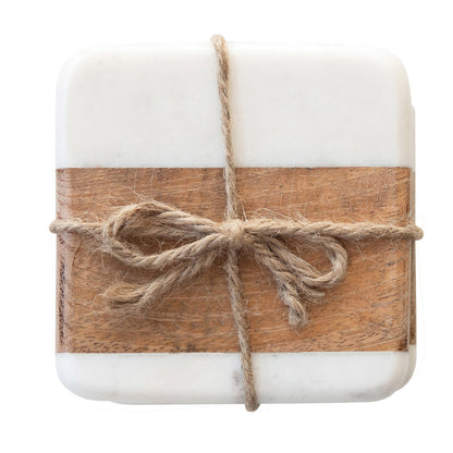 Mango &amp; Marble Coaster Set