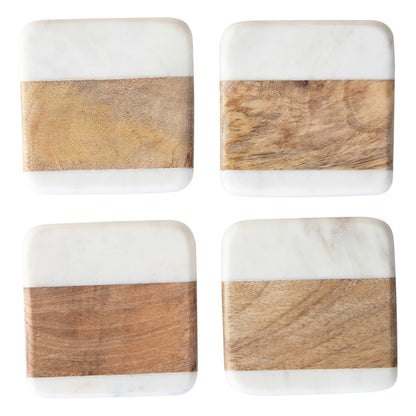 Mango &amp; Marble Coaster Set
