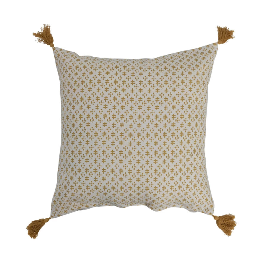 Pattern &amp; Tassel Pillow