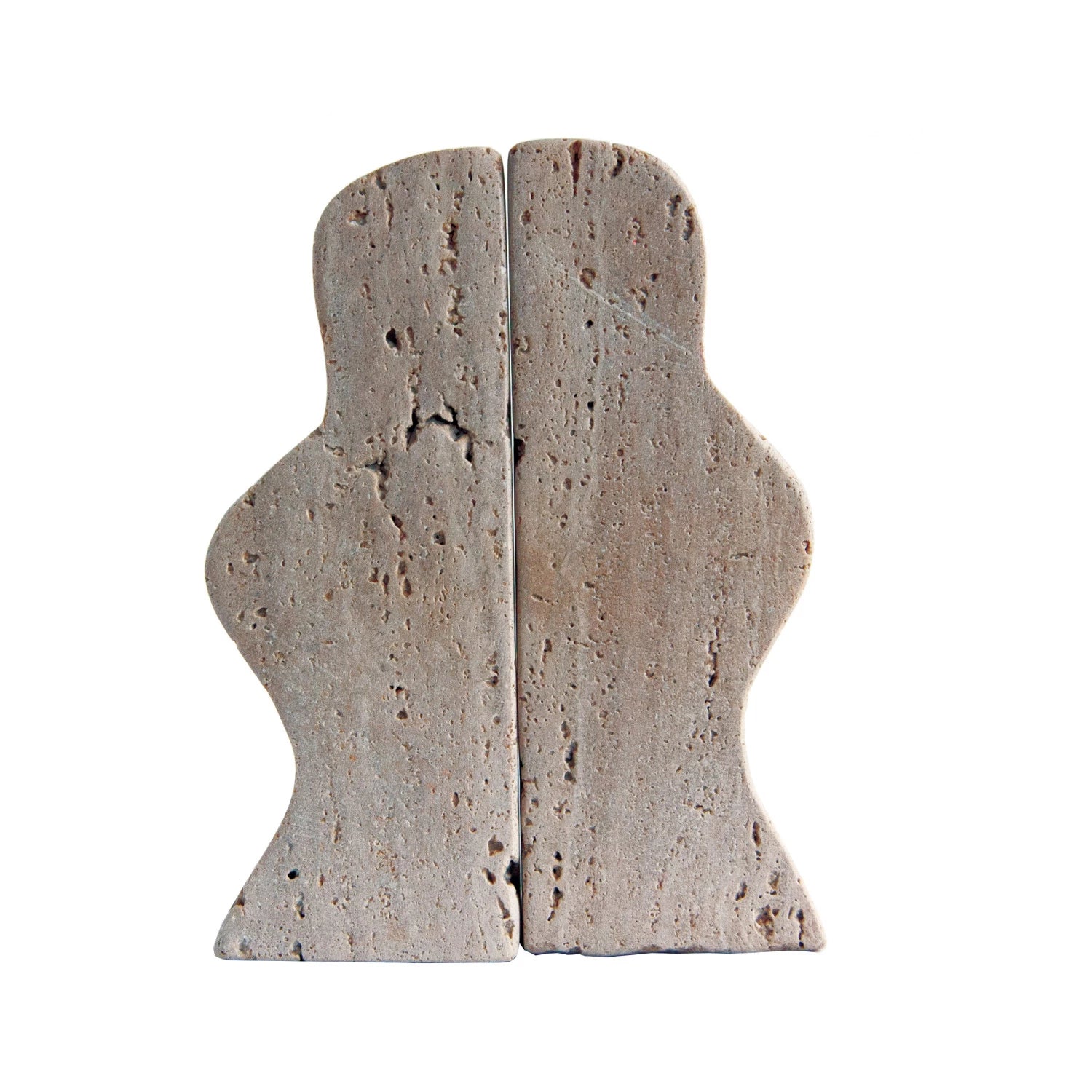 Travertine Bookends